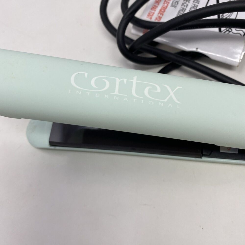 Cortex International 1 Inch Flat Iron Mint Green Tested And Working - Picture 2 of 4